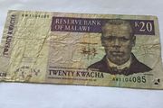 Old Malawi Banknote 20 Kwacha