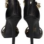 heels with chain black white or beige size 5 6 7 8 Image 2
