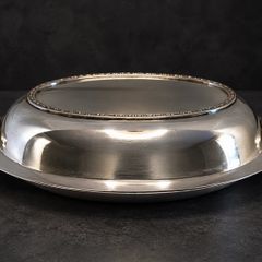 Vintage Silver-Plated Oval Serving Dish with Lid
