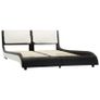 Bed Frame Black and White Faux Leather 135x190 cm Image 3