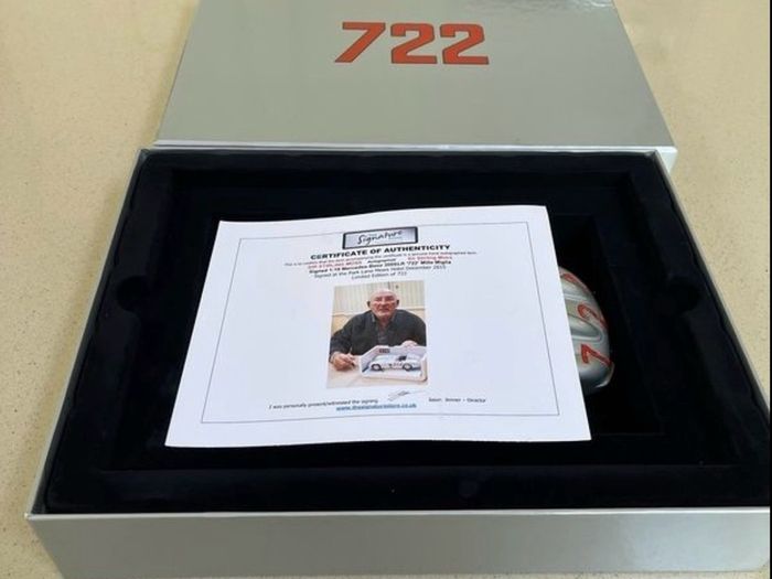 Mercedes 300 SLR Signed Stirling Moss COA 1/18