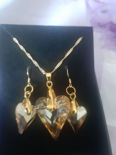 Swarovski Element Pendant and Earrings