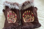 Fur Fingerless Gloves / Mittens