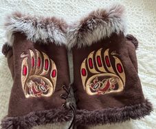 Fur Fingerless Gloves / Mittens