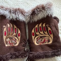 Fur Fingerless Gloves / Mittens