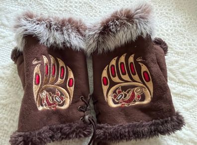 Fur Fingerless Gloves / Mittens