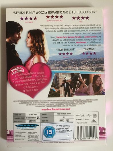 Heartbreaker [2010] Romain Duris & Vanessa Paradis [Movie DVD]