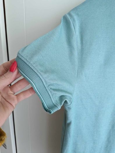 polo shirt Tu man, size S mens top polo shirts, beautiful green color, fastened with buttons
