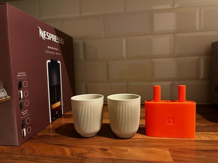 Brand new Nespresso Essenza Mini Black (Matt) coffee machine - Original / Regular capsules.