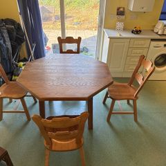 Vintage wooden Table and chairs