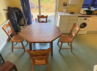 Vintage wooden Table and chairs