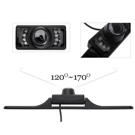 CMOS Car Rear View Reverse Boot Backup Camera Parking Night Vision Waterproof 7LED