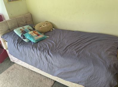 pink single bed