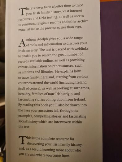 Tracing Your Irish Family History By Anthony Adolph.