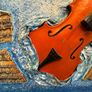 One of a Kind Mixed Media Violin Artwork Image 2