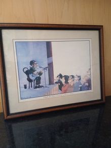 Temple Bar Blues Festival Signed Print by Martyn Turner (Irish Times Cartoonist)