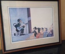 Temple Bar Blues Festival Signed Print by Martyn Turner (Irish Times Cartoonist)