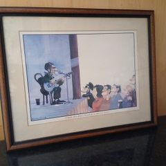 Temple Bar Blues Festival Signed Print by Martyn Turner (Irish Times Cartoonist)