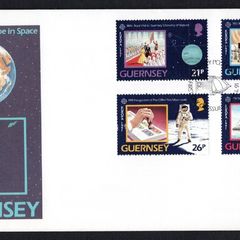 1991 Guernsey Europa: Europe in space Commemorative Stamps Official First Day Cover (FDC)
