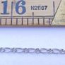 Heavy Sterling Silver Figaro style Link Chain, in sterling, stamped 925,  Figaro style chain length 18" / 7,17g Image 8