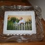 Vintage Mikasa crystal clear , frosted glass frames or trays Image 5