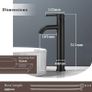 Black Bathroom Taps Tall Basin Taps Mono Countertop Sink Tap, Single Lever High Rise Bathroom Sink Tap Mixers, Modern Stainless Steel Monobloc High Basin Mixer Faucet Image 5