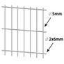 2D Garden Fence Panels 2.008x1.03 m 4 m (Total Length) Silver Image 3