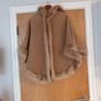 Boohoo  Camel Faux Fur Cape, Sleeves  With Hood   S. 14-16. Image 2