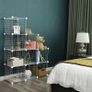 9-Cube Metal Wire Storage Rack, Interlocking Shelving Unit with Metal Wire Shelves, PP Plastic Sheets for Book Shoes Toys Clothes Tools, in Living Room, 93 x 31 x 93 cm MULTIPLE COLOURS AVAILABLE (FREE SHIPPING) Image 5