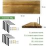 SALE | Wood Wall Mounted Shelf, Rustic Shelves Set of 5 Image 5