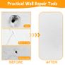 14PCS Wall Repair Patch, 2/4/6 inch Wall Repair Kit, Includes 10 Pcs Self Adhesive Walls Hole Filler Patchs with 2 Sandpaper, 2 Scraper for Fixing Walls & Ceilings Image 8