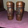 Carved Wooden African Salt and Pepper shakers Image 2