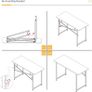120 cm Folding Desk, Writing Gaming Computer Camping Table, No Assembly Required Home Office Desk, Black Oak Image 4