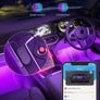 Car LED Strip Light, Interior Car Lights 2-Line Design Waterproof 4pcs APP Control Lighting Kit, Under Dash RGB Car Lighting with Car Charger (FREE POSTAGE) Image 5