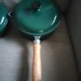 Two Matching Le Creuset Type Cast Iron Saucepans With Lids Image 2