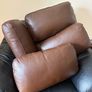 x4 Brown leather cushions 30x55cm Image 3