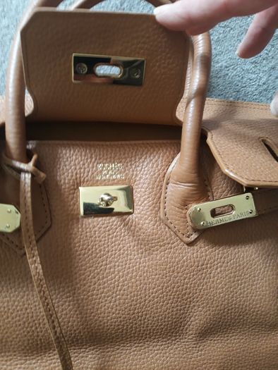 Tan handbag faux leather