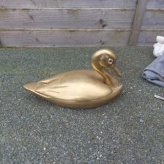 brass swan/ trincket box