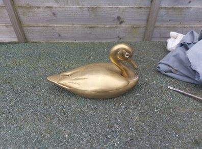 brass swan/ trincket box