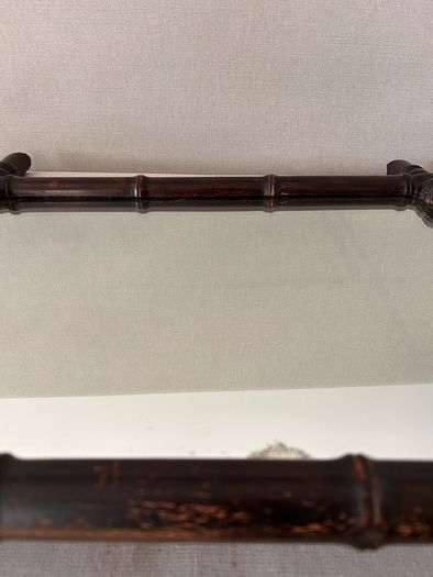 Vintage French Faux Bamboo Wall Mirror