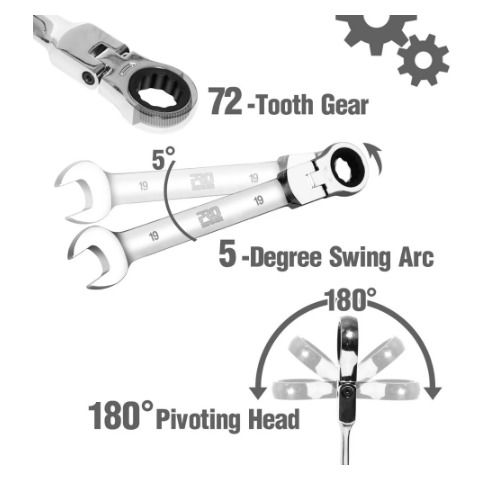 14PCS Keys Set Multitool Wrench Ratchet Spanners Universal Wrench for Car Repair