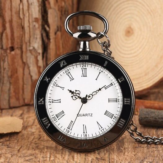 Large dial pocket watch and chain, Free Post