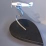 1970s chrome airplane on stand Image 2