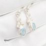 Celtic Knot Blue Topaz Silver Earrings Image 5