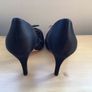 MARKS & Spencer Ladies black satin high heel party shoes size 7 Image 6