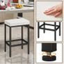 66 cm Bar Stools Set of 4, White Breakfast Barstools, Kitchen Bar Stool Image 3