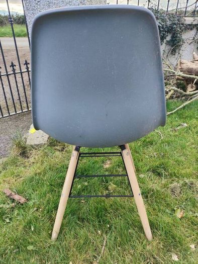 Grey plastic dining chairs