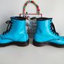 Dr Martens Pascal 1460 blue teal patent leather ankle boots 8 hole UK5 EU 38 US7 Image 8