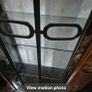 Vintage  Turnige Chinoiserie locking ebonised handpainted cabinet 3 tiers Image 4