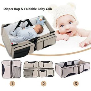 Baby 3 in 1 Portable Bassinet Cot Mummy Travel Bag Diaper Bag and Change Station